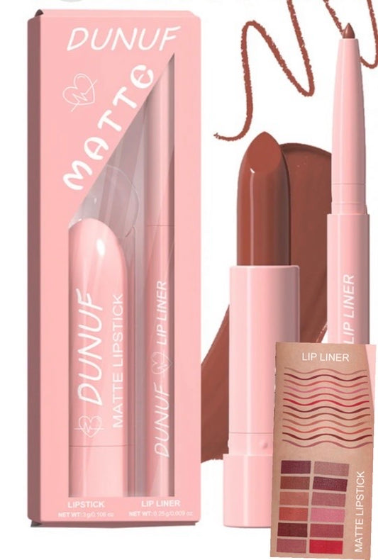 Kit labial matte + delineador dunuf