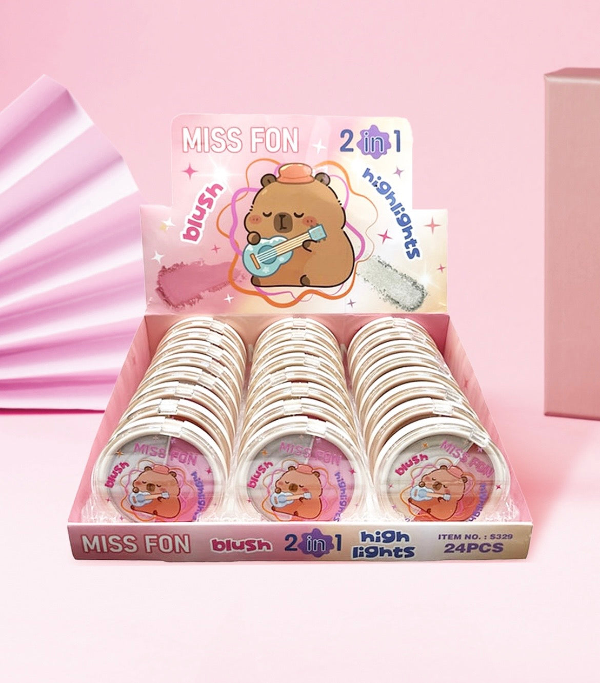 Duo iluminador y rubor capibara miss fon