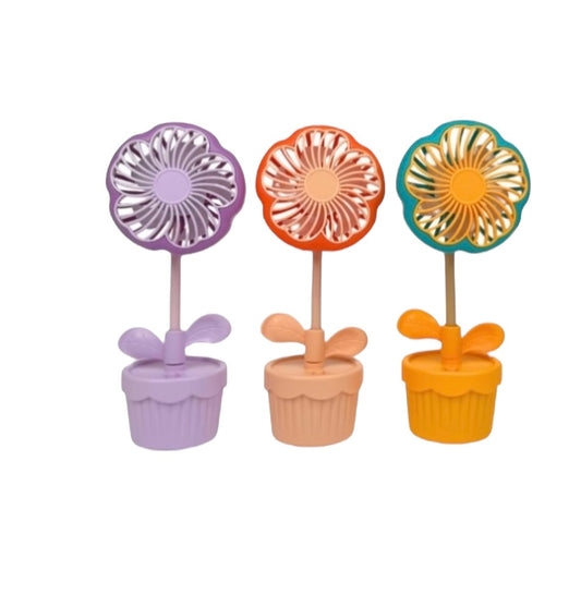 Abanico flor recargable