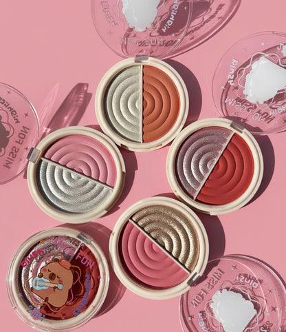 Duo iluminador y rubor capibara miss fon