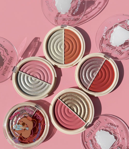 Duo iluminador y rubor capibara miss fon