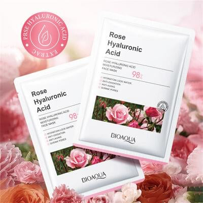 mascarilla de velo rosas y ácido hialurónico