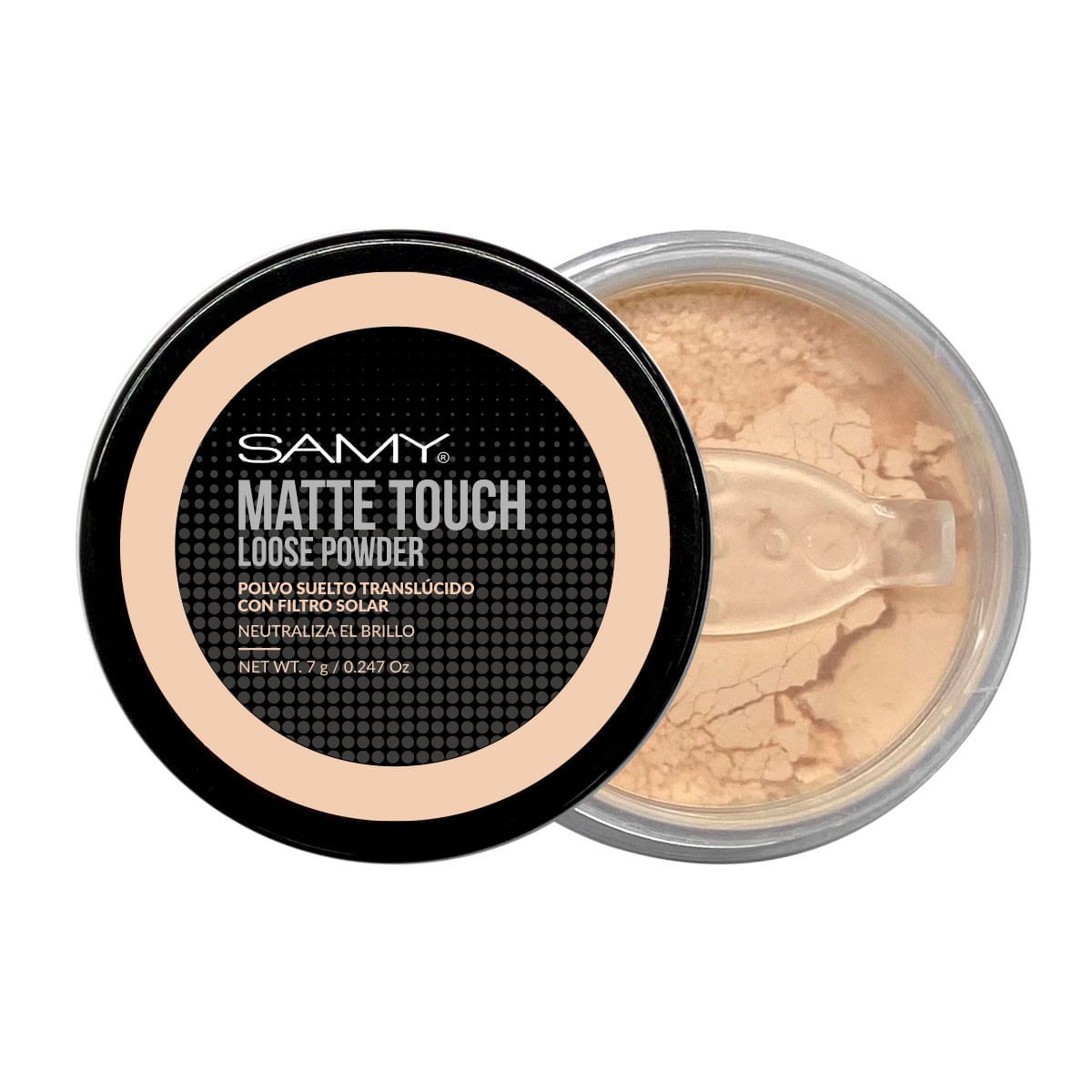 Polvo suelto translucido matte touch samy 8 gr